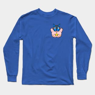 Gay Blue Pup Bum Squeeze Long Sleeve T-Shirt